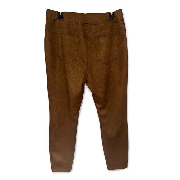 Falls Creek Suede Leather Pants Womens 18 Brown Lined Western Rodeo - Picture 12 of 16